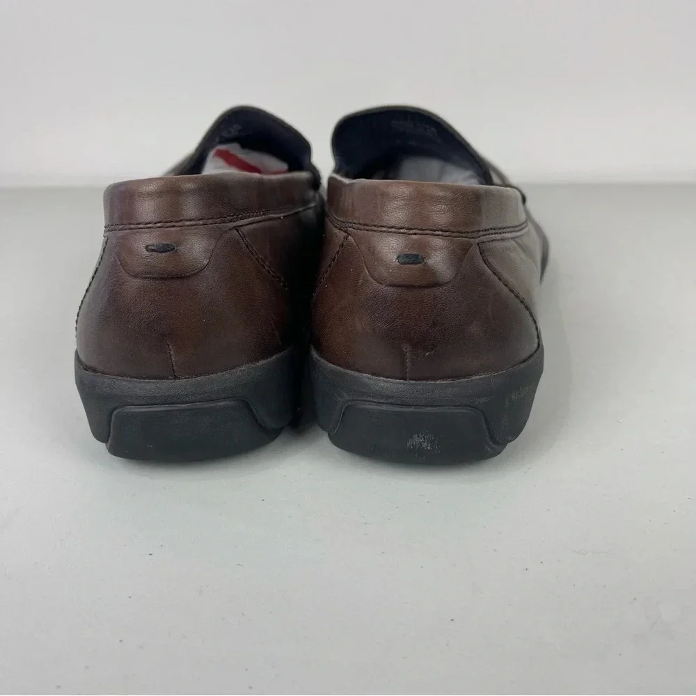 Cole Haan Brown Leather Slip On Moc Toe Loafers Size 11.5M